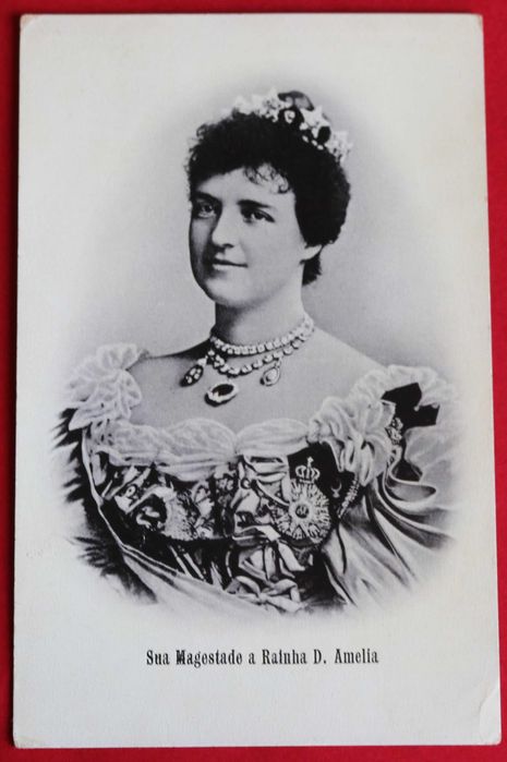 Rainha D. Amélia - postal ilustrado