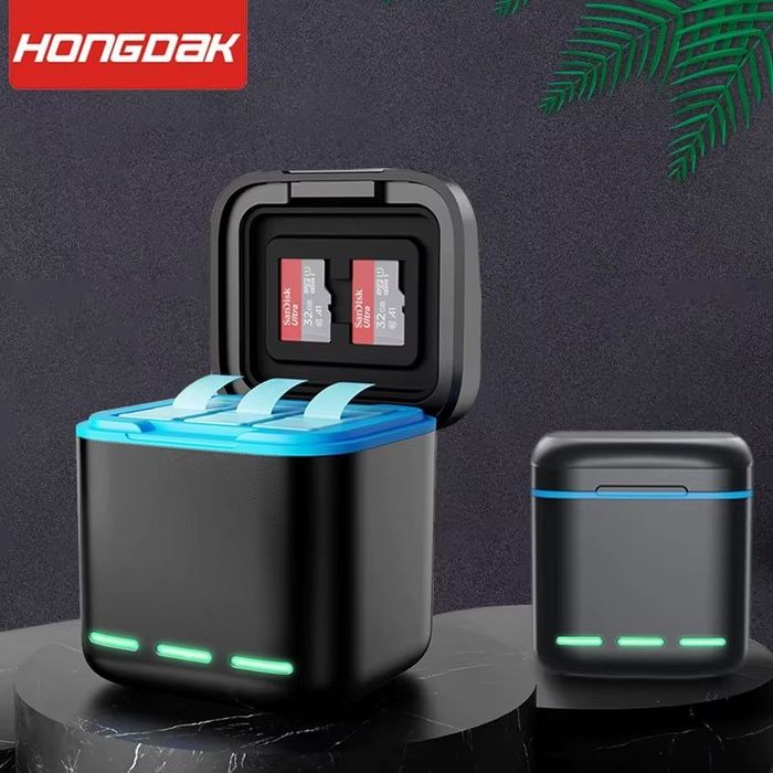 Зарядка для экшн камер GoPro 9/10/11/12 Бокс для зарядки аккумуляторов