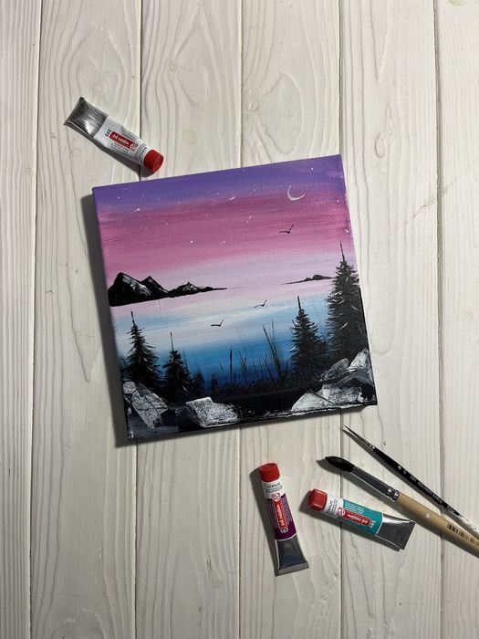 Картина полотно акрил 20*20 см