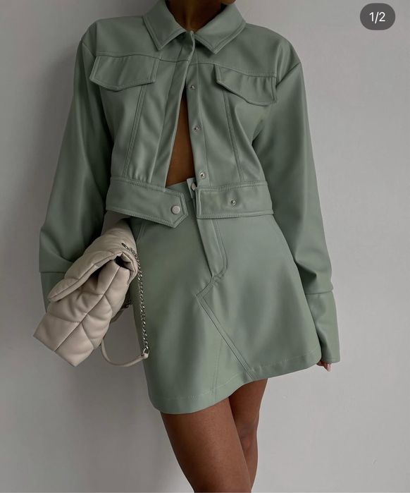 Спідниця міні з еко-шкіри