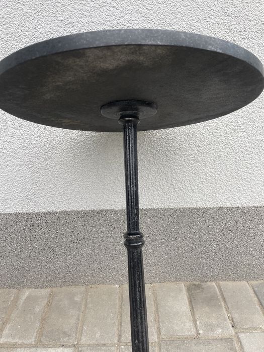 Stolik żeliwny blat matowy szatyna