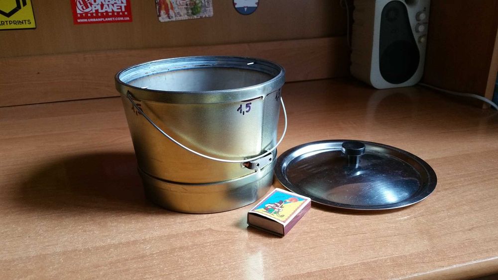 Титановый Походный Туристический Котелок из Советского Титана 2мм