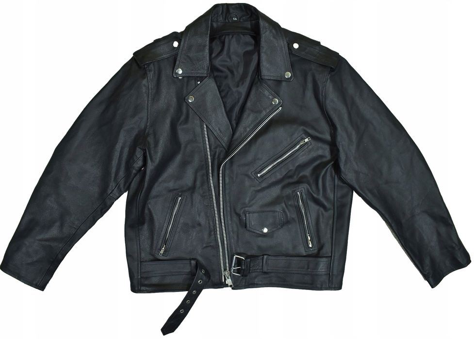 Ramoneska Skórzana Kurtka Męska Biker Jacket 56