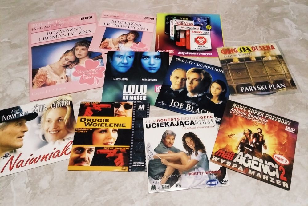 Zestaw filmów dvd.