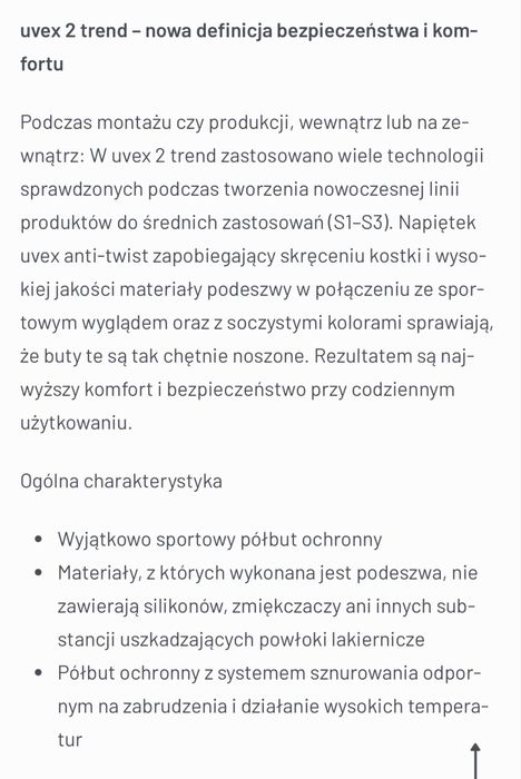 NOWE buty robocze UVEX r 40 S3