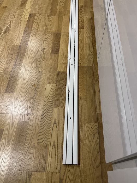 Карниз стельовий/настінний білий 2,50 м + крючки у комплекті