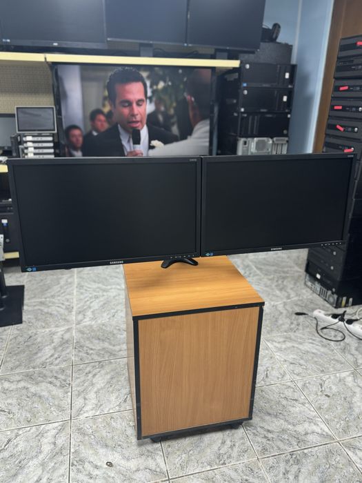 13"-27" Настільне кріплення (кронштейн) для 2х моніторів