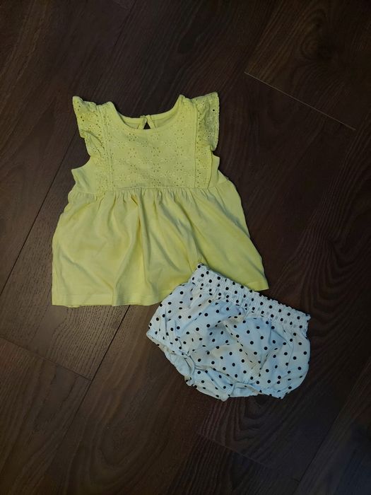 Komplet letni Cool Club Smyk r 68 hatf falbanki bluzka bloomersy