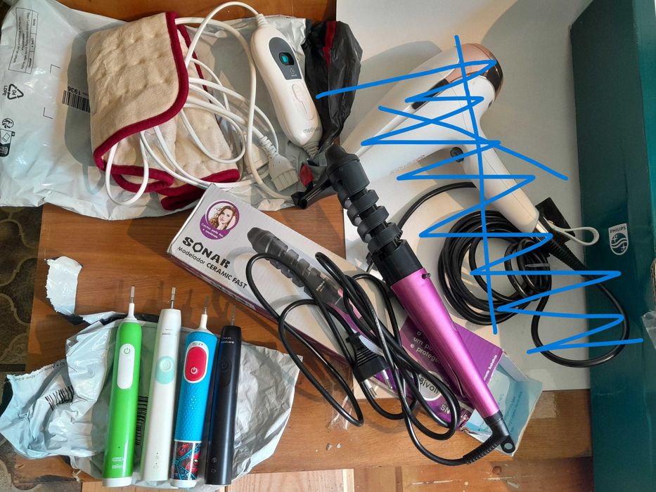 Złom elektro lokówka waga spieniacz Medisana szczoteczki inne