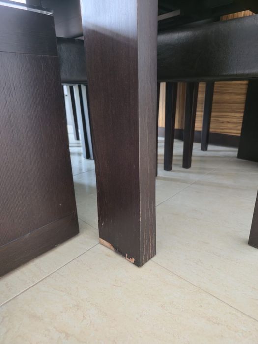 Mesa de jantar extensível com 6 cadeiras JA DESMONTADA PRONTA A LEVAR