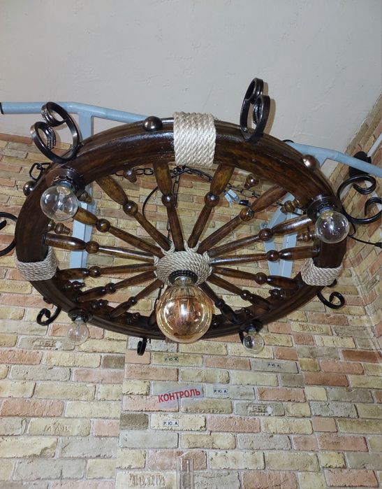 Люстра супер колесо  воза телеги прядки Старовина лофт в альтанку, буд