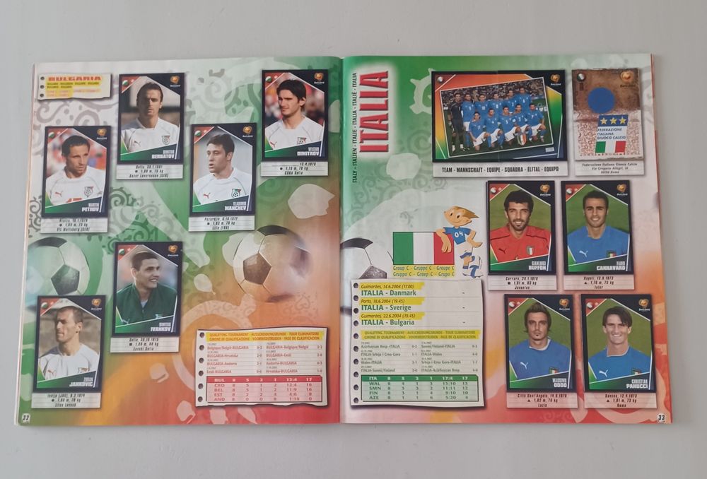 Caderneta Panini Euro 2004 completa