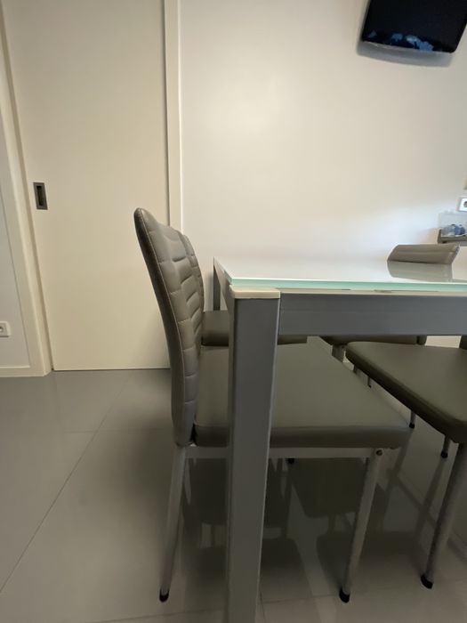 Mesa de cozinha vidro temperado opaco