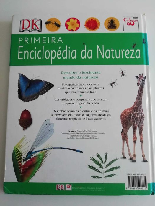 Livro " A primeira enciclopédia da Natureza", Ed. Civilização