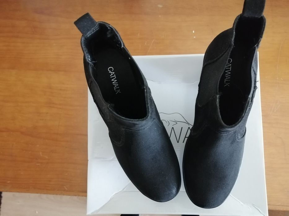 Botas Pretas Salto Plataforma
