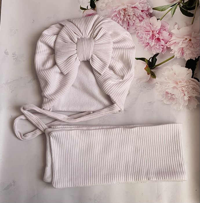 Зимова шапочка+шарфік на флісі