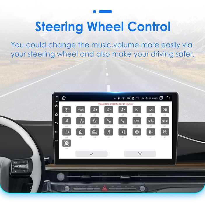 Rádio Android Renault Kangoo (2019 a 2025) 2/32GB Carplay GPS wifi BT