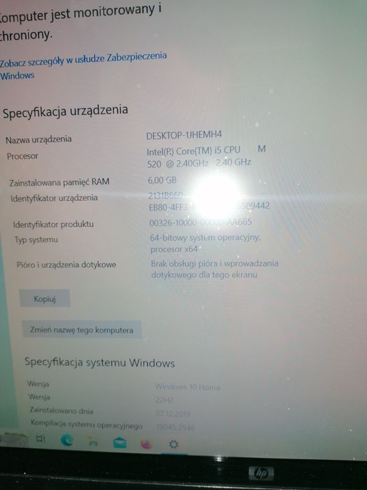 Laptop HP pavilion dv8 i5dysk ssd