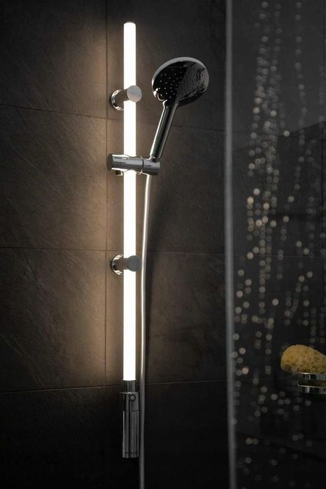 Drążek prysznicowy  LED 94cm+słuchawka+wąż WENKO