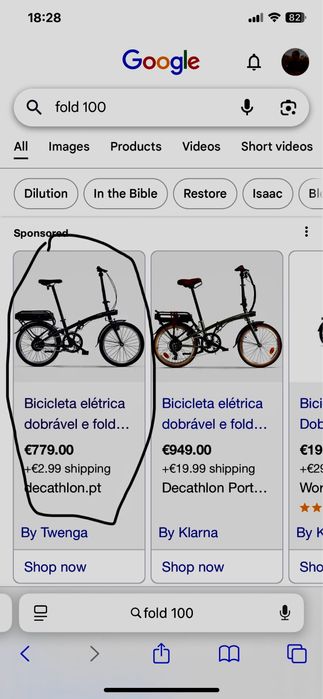Bicicleta Elétrica Dobrável E FOLD 100 Preto