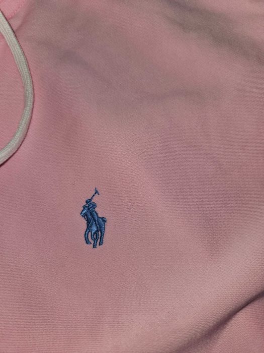 Hoodie com fecho e capuz cor-de-rosa da Polo by Ralph Lauren