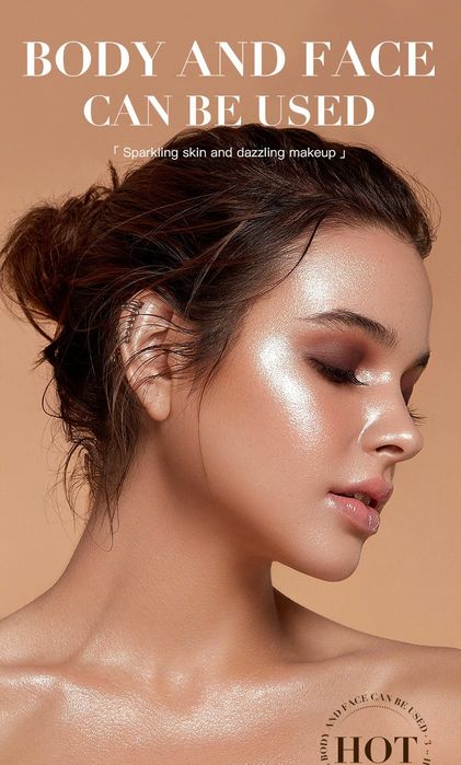 Rozświetlacz w sztyfcie, puder połyskujący