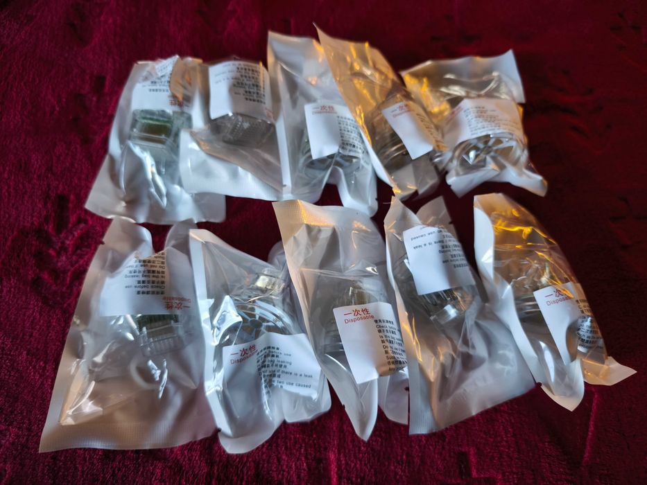 Trzy kartridże igły wkłady radiofrekwencja RF mikroigłowa 25 64 pin 3