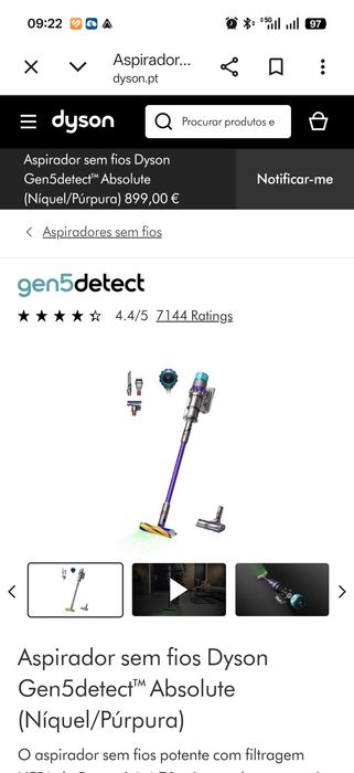 Vendo aspirador Dyson gen5detect absolute
