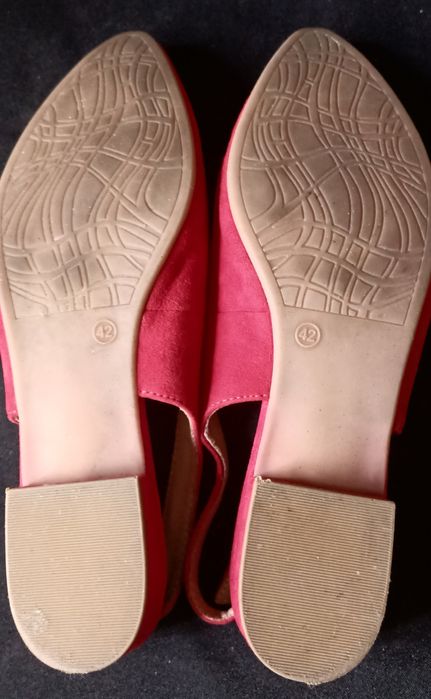 sandałki czerwone damskie pasek na pięcie