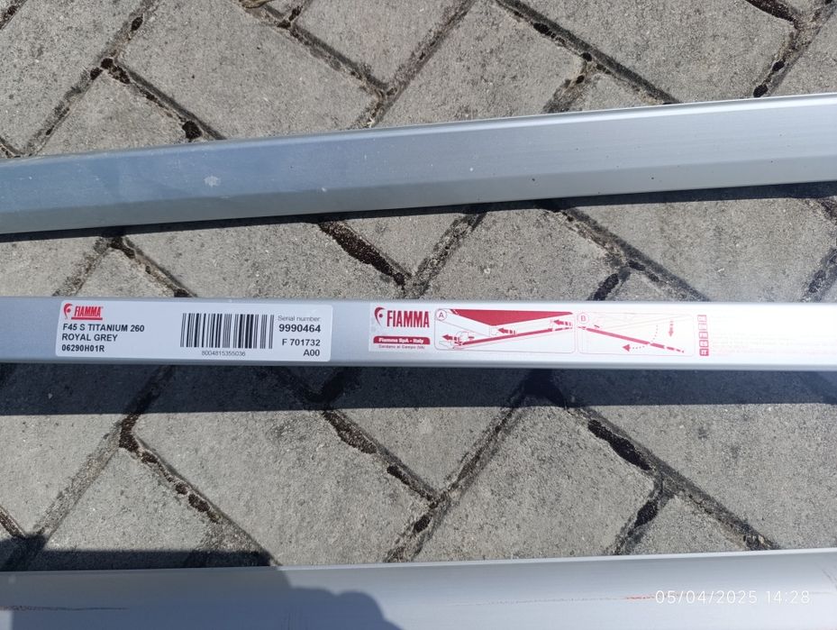 Várias peças para toldo Fiama 45S, como novas e não só