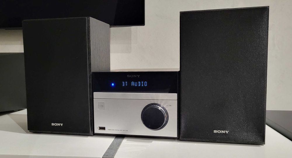 SONY mikrowieża FM RDS, DAB+, CD, mp3, BT, USB - głośniki i pilot ...