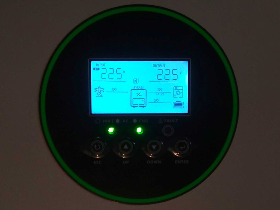 Гібридний інвертор Sandisolar 4.2kW 24V із WiFi. Dual output, заряд 80A/100А, до 5000W 27A сонячних панелей