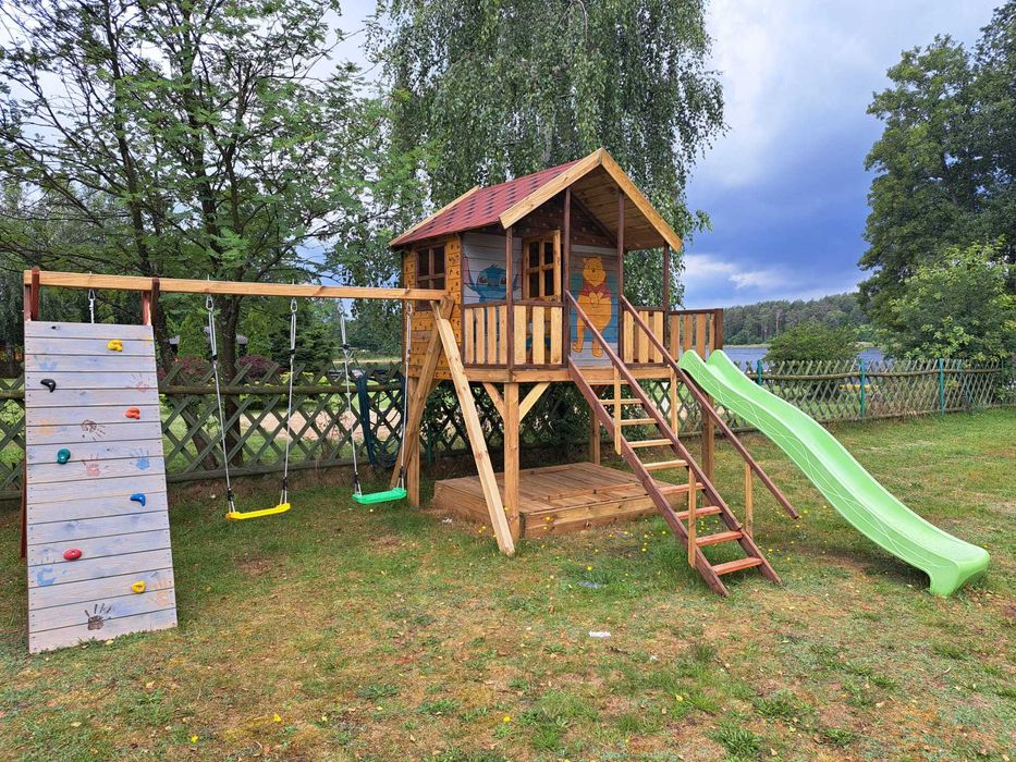 Domek nad jeziorem. Bory Tucholskie.  Las, ryby, grzyby.