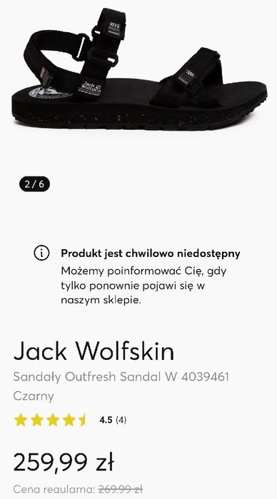 Jack Wolfskin sandały Outfresh Sandal 42