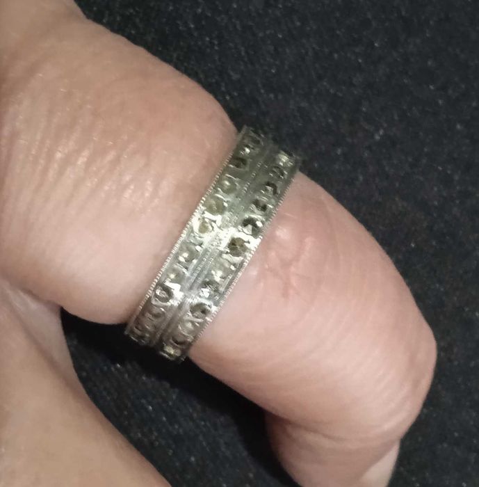 Aliança de prata T22 anos 60