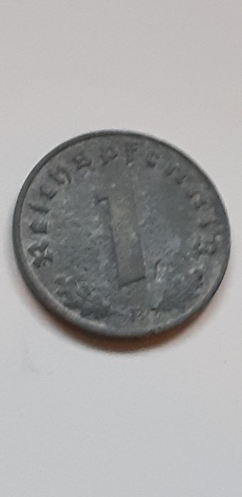 Niemcy III Rzesza 1 fenig, pfennig 1943 rok mennica B