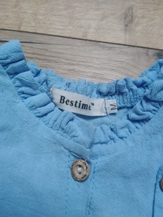 Bluzeczka koszula niebieska dziewczynka 74