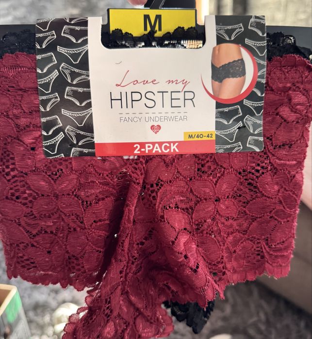 2 pary majtek koronkowych hipster M 40-42 nowe