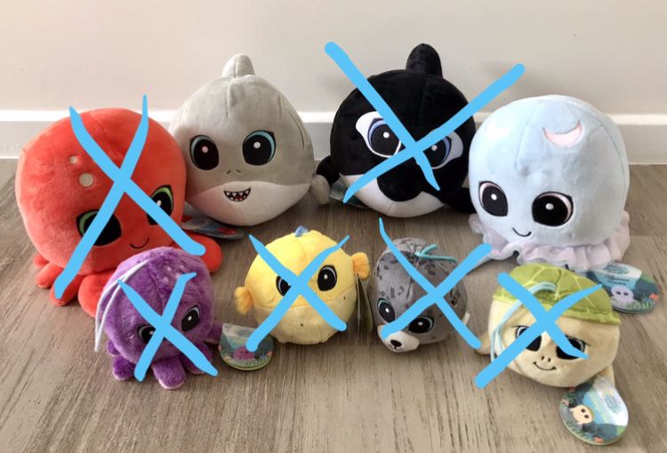 Coleção de peluches do Bando do Mar (novos)