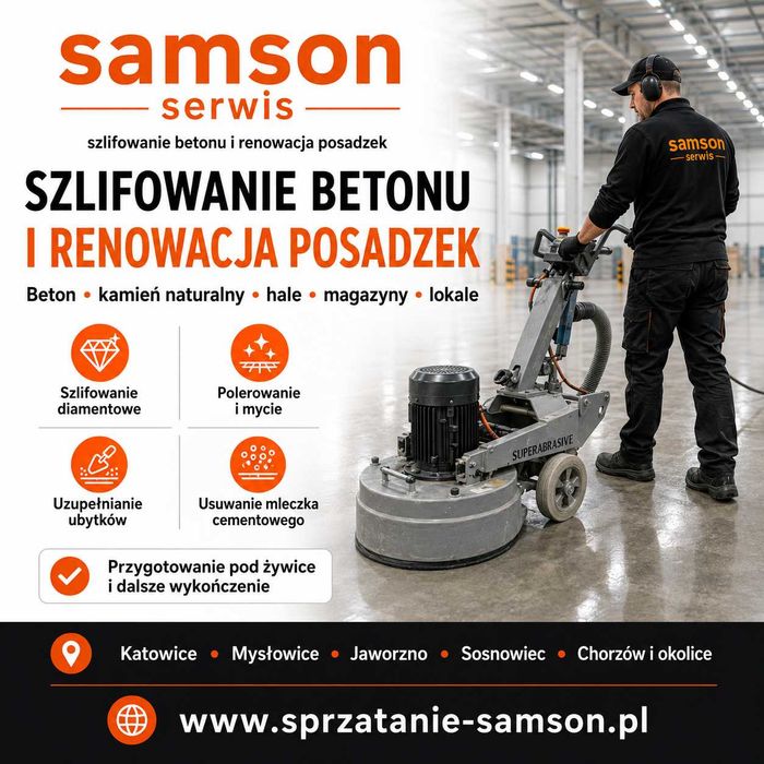 Szlifowanie betonu, czyszczenie betonu i renowacja posadzek | Katowice i Śląsk