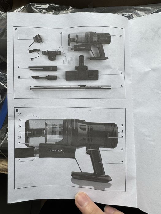 Акумуляторний пилосос CLEANmaxx (новий, Німеччина)