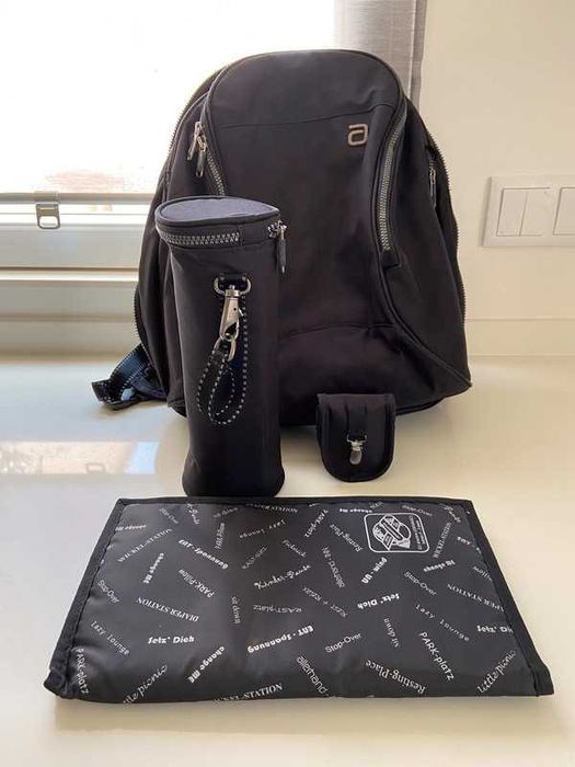 Mala / Mochila de bebé Allerhand preta