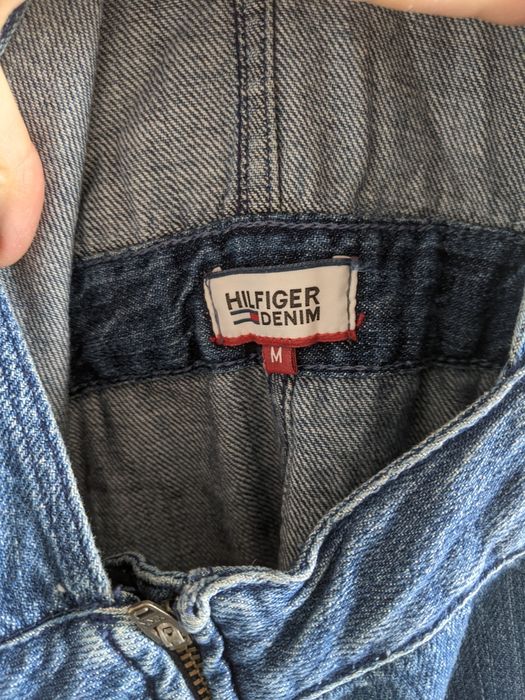 Tommy Hilfiger Denim spodnica na szelkach ,ogrodniczka, jeans rozm 38
