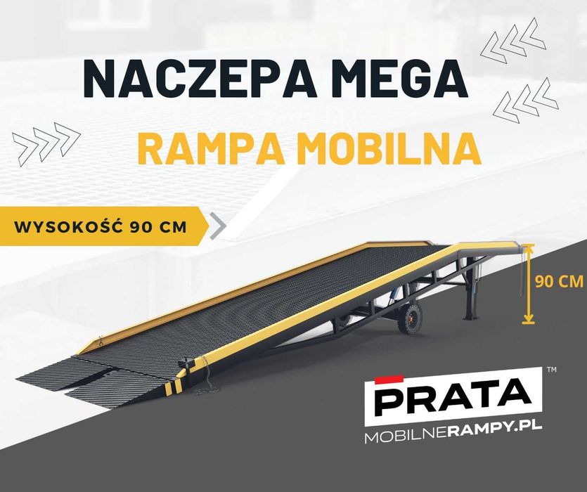 Rampa mobilna 8 ton naczepa MEGA 90 cm załadunkowa rozładunkowa