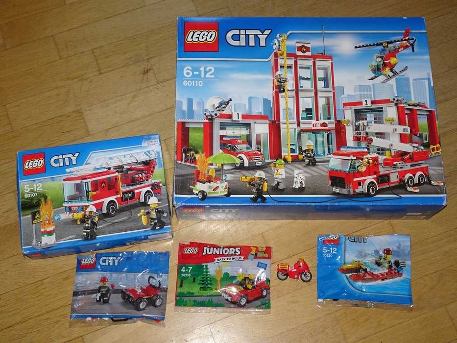 Lego City - REMIZA STRAŻACKA 60110 + 4 Zestawy Strażackie !