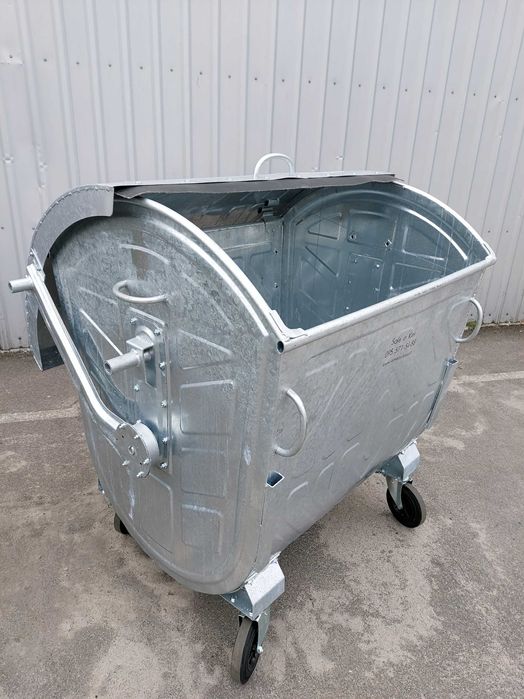 Оцинкованный контейнер для мусора бак мусорный 1100 с доставкой 1,1 м3