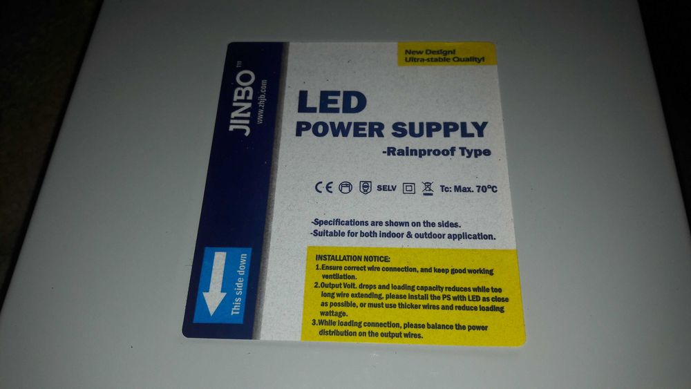 Блок живлення 12В для LED JINBO JLV-12400KB
