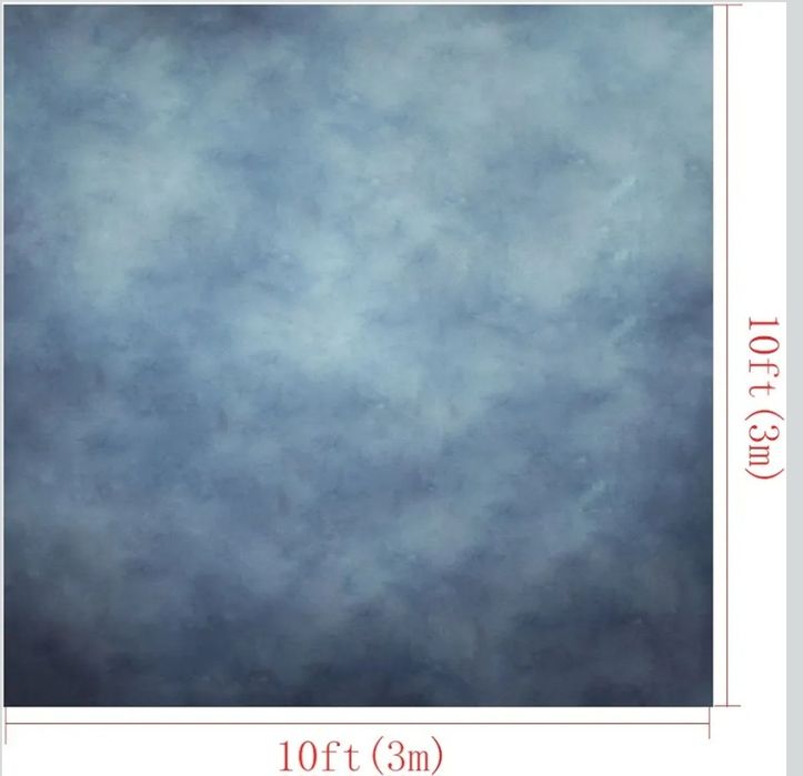 Niebieskie tło fotograficzne 300x300 cm