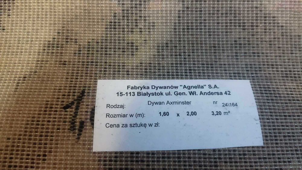 Wełniany dywan.1,60x200 cm .