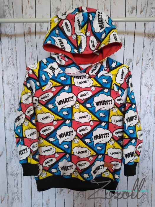 Bluza z kapturem roz. 128 HANDMADE